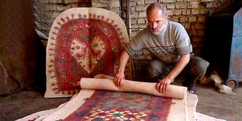 نمد مالی یکی از صنایع دستی رامسر