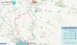 فاصله تهران تا بندر گناوه