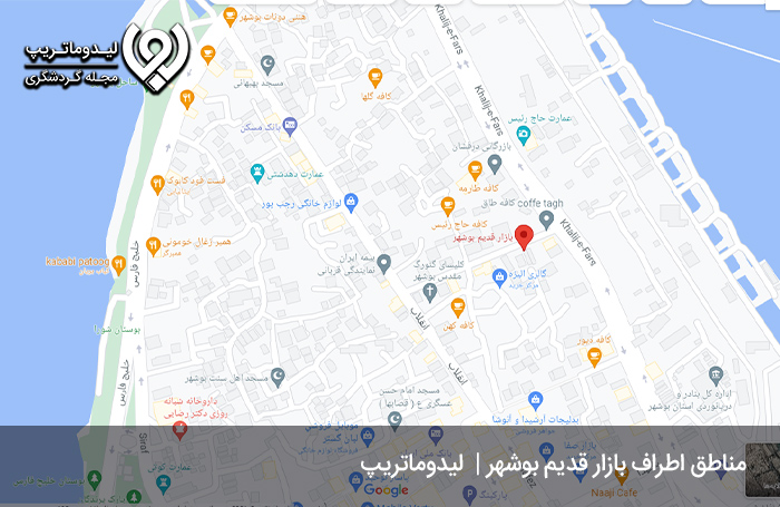 نقشه بازار قدیم بوشهر
