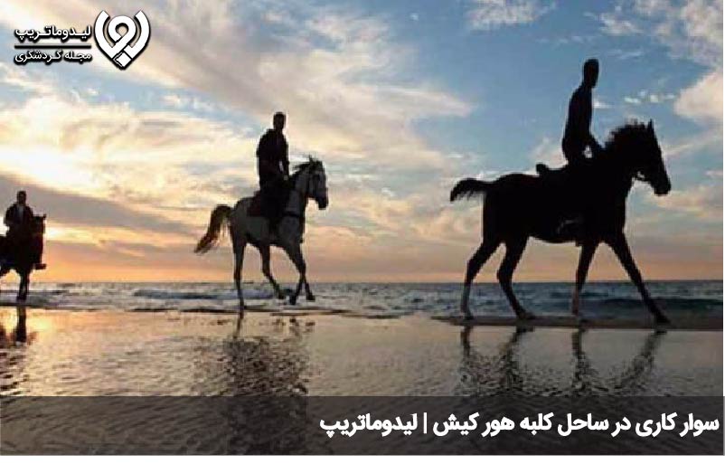 اسب سواری در ساحل کلبه هور