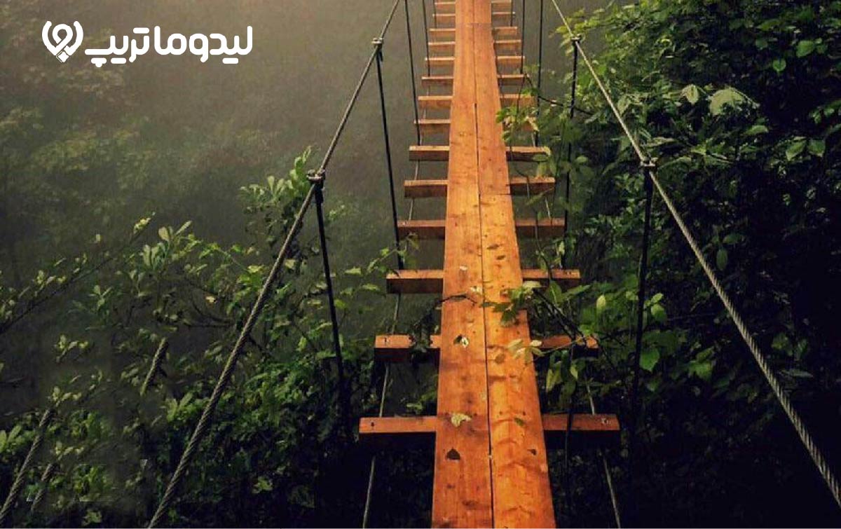 پل معلق نمک آبرود، هیجان قدم زدن در ارتفاعات نمک آبرود!